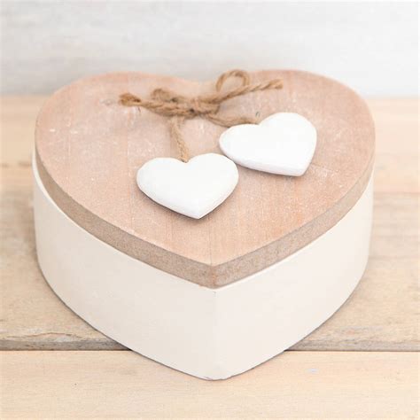 Wooden Heart Shaped Trinket Box By Red Berry Apple | notonthehighstreet.com