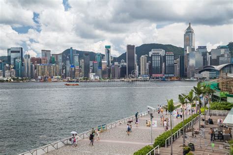 Hong Kong, SAR China - Circa July 2015: Skyline of Hong Kong Downtown and Avenue of Stars, Hong ...