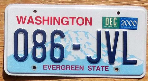 2000 Washington vg - Automobile License Plate Store: Collectible License Plates for Less