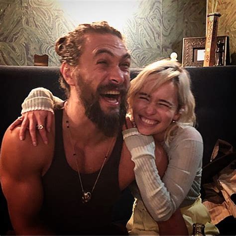 Jason Momoa and Emilia Clarke Have Adorable Game of Thrones Reunion | E ...