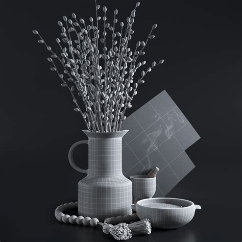 DECORATIVE SET WITH WILLOW BRANCHES on Behance