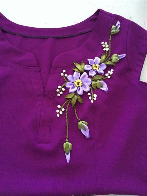 Ribbon Embroidery On Shirts | Custom Embroidery