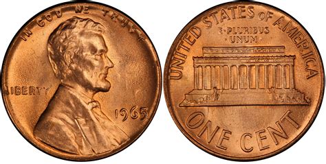 Images of Lincoln Cent (Modern) 1965 1C, RD - PCGS CoinFacts