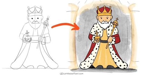 How to draw a king with all the royal symbols | Drawings, Princess ...