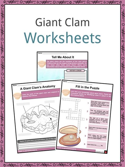 Giant Clam Facts, Worksheets, Anatomy & Reproduction For Kids