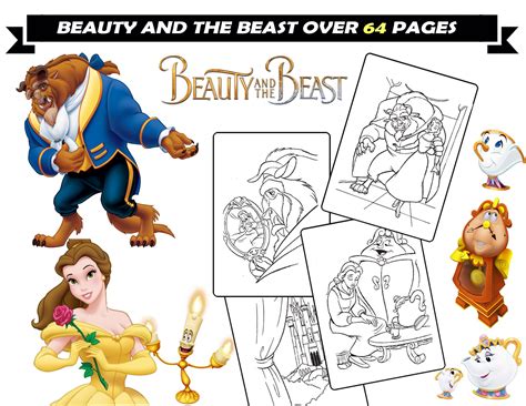 Beast From Beauty And The Beast Coloring Pages