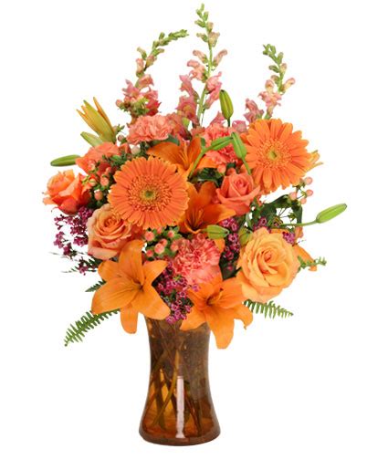 ORANGE UNIQUE Floral Arrangement in Orange Beach, AL - ALL ISLAND FLOWERS