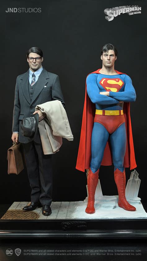 JND Christopher Reeve Superman and Clark Kent 1:3 Scale Hyperreal Movie ...