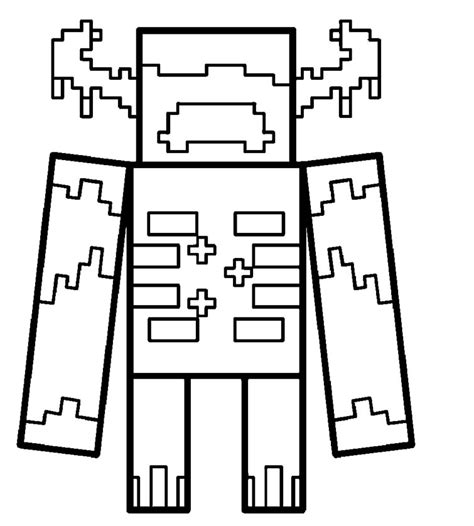 Minecraft Warden coloring page – Coloring pages