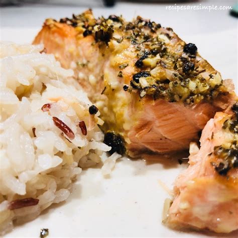 Baked Dijon Salmon Recipe | Simple Rub and Bake Recipe for Delicious Salmon