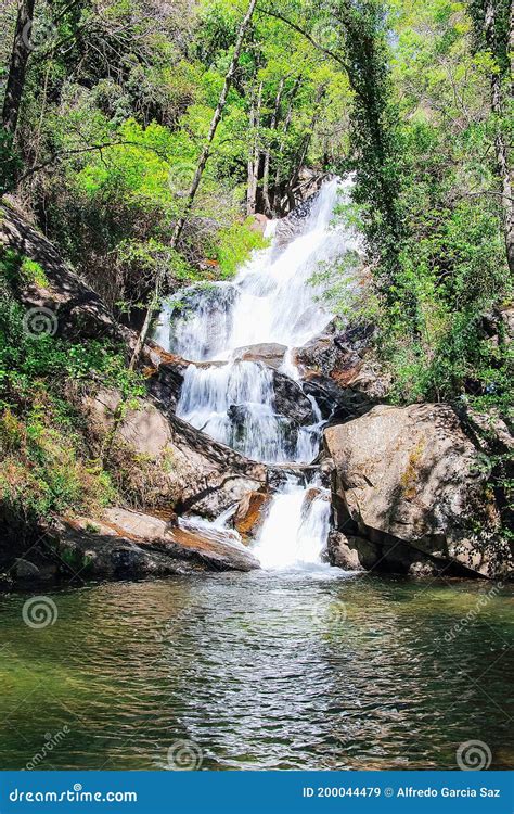 Nogaledas Waterfall in Jerte Valley. One of Many Waterfalls in Nogaledas Route in Nogaleda`s ...