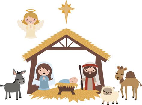 Live Nativity Scene Clipart Lds