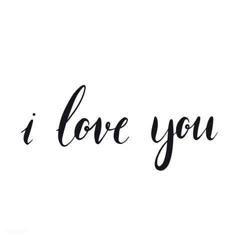 I love you typography style vector | free image by rawpixel.com / Aum ...