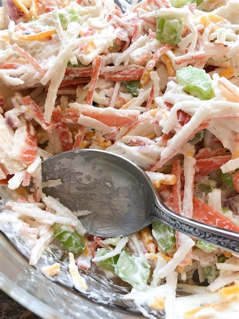 Imitation Crab Salad- just like at the deli counter! | Imitation crab salad, Imitation crab ...