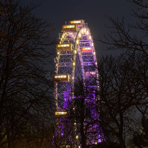 Wiener Riesenrad, Long Exposure Of Ferris Wheel At Prater In Vienna ...