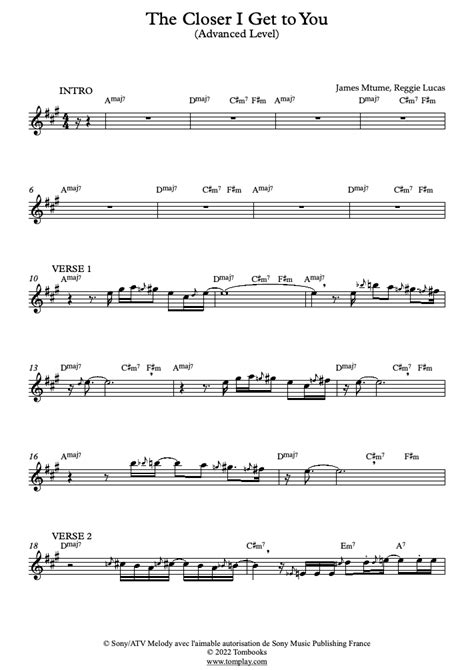 The Closer I Get to You (Advanced Level) (Donny Hathaway) - Flute Sheet Music