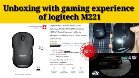 Logitech M221 wireless mouse Unboxing and review | with gaming experience - YouTube