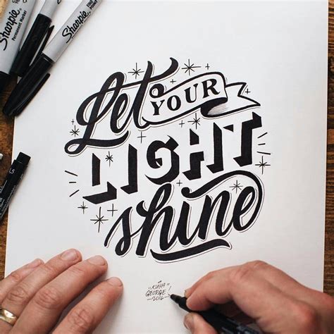 Let your light shine bright! Artwork by @kuyageorge | Hand lettering ...