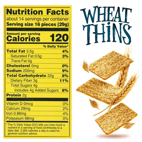 Wheat Thins Reduced Fat Nutrition Label | Besto Blog