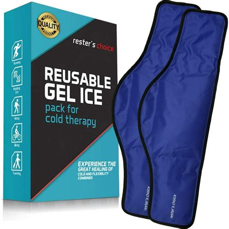 Cold Therapy Gel Pack - Ice Pack for Neck and Shoulders (23 x 8 x 5 Inch - Pack of 2) - Reusable ...