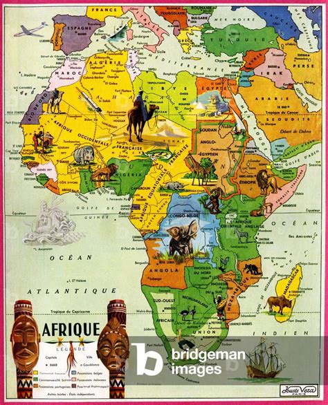 Image of Map of colonial Africa, years 50 (1950 - 1956 a