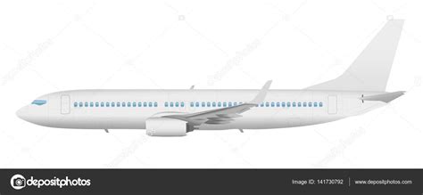 Airplane template vector side view on a white background Stock Vector by ©aapsky 141730792