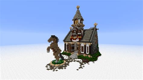 Minecraft Town Hall Medieval