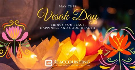 Vesak Day Greetings - Happy Vesak Day by 3E Accounting Singapore