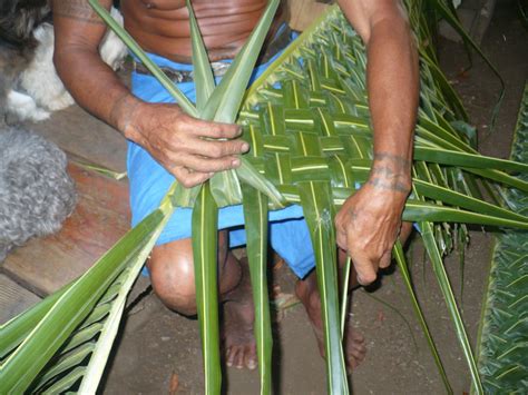 Weaving Coconut Leaf Panels | ThriftyFun