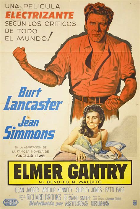 Elmer Gantry Original 1960 Argentine Movie Poster - Posteritati Movie Poster Gallery