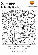 Free Printable Summer Color By Number Coloring Pages For Kids  123 sketch template