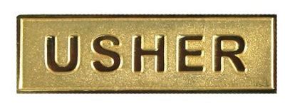 Usher Badge, Magnetic, Goldtone - Christianbook.com