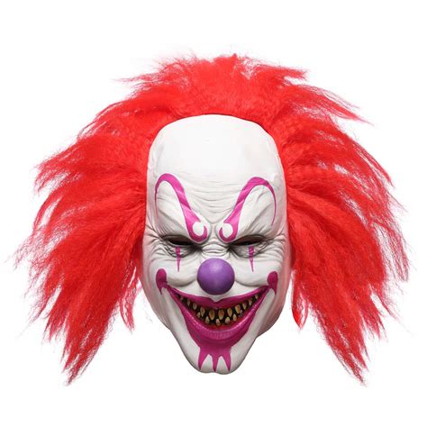 Buy Quligetay Evil Killer Joker Clown Latex Halloween Horror Cosplay Costume Prop For Adults ...