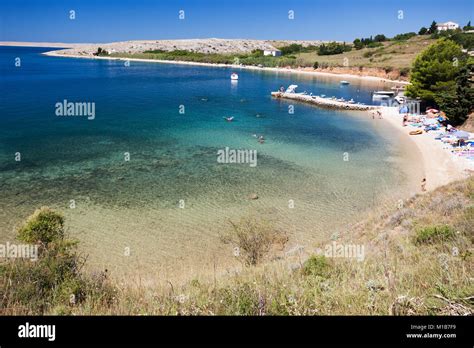 Beach in Pag, Croatia Stock Photo - Alamy