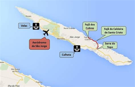 Mapa Ilha São Jorge | Mapa