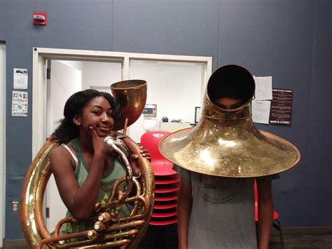 None of these two play sousaphone. : r/marchingband