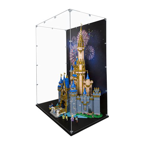 Display Case for LEGO Disney Castle #43222 (With Background)