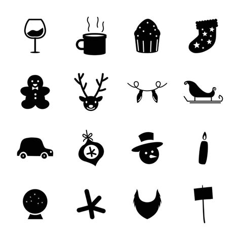 Collection of Christmas vector icon 13220857 Vector Art at Vecteezy