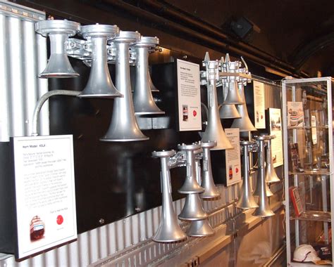 Amtrak horns | A display of air horns used on Amtrak engines… | Flickr