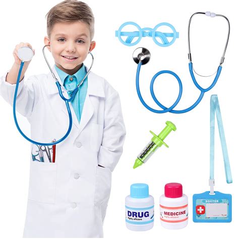 Buy Doctor Costume Kit for kids Dress up & Pretend Play Educational ...