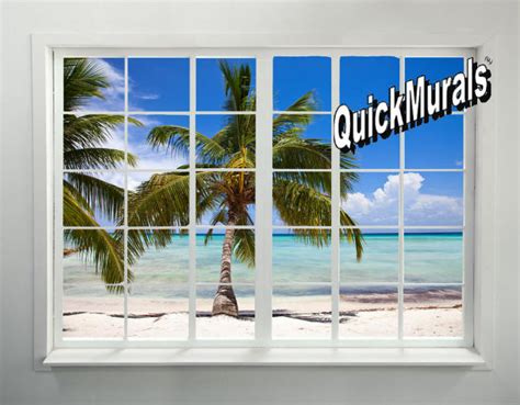 Palm Beach Window Wall Mural