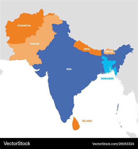 South Asian Countries Map