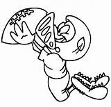 SpongeBob Football Player Coloring Pages  sketch template