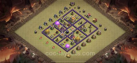 Best Anti 3 Stars War Base TH7 with Link, Anti Everything - Town Hall ...