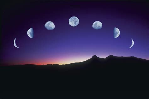 Moon Phases in Nature - HD Wallpaper