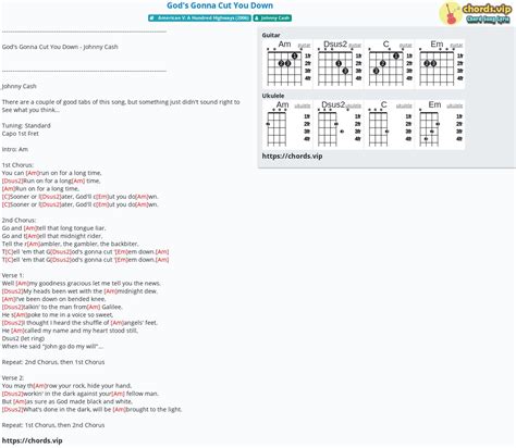 Chord: God's Gonna Cut You Down - tab, song lyric, sheet, guitar ...