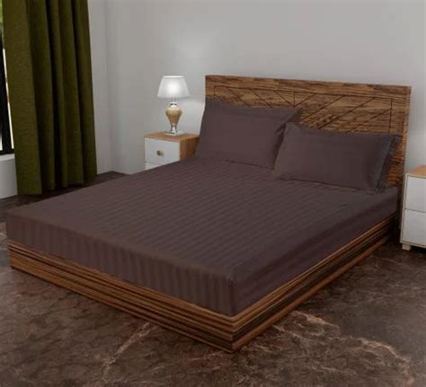 Striped Brown Cotton Double Bed Sheet at Rs 790/piece in Jaipur | ID ...