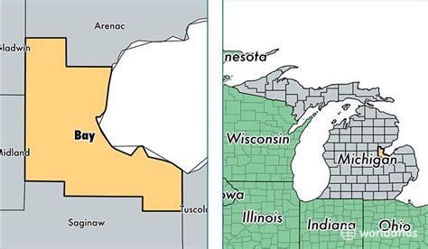 Bay County, Michigan / Map of Bay County, MI / Where is Bay County?