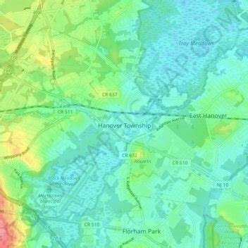 Hanover Township topographic map, elevation, terrain