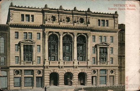 Detroit Opera House Michigan Postcard